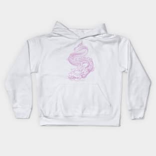 Dragon1 Drawing Purple ink Kids Hoodie